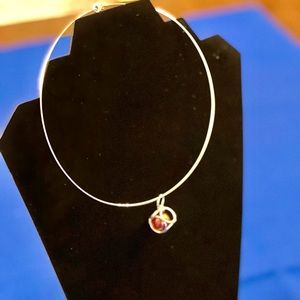 New Handmade sterling silver Choker Necklace w/round stone that changes color